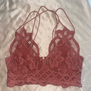 Free people brand lace burgundy bralette size small excellent condition